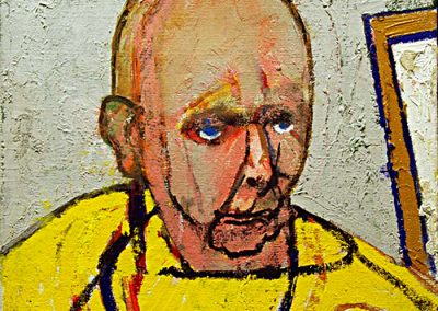 Autorretrato (amarillo), 1997 Óleo sobre tela 35.5 x 35.5 cm